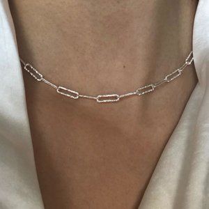 #NEW 925 Sterling Silver Shiny Link Chain Necklace